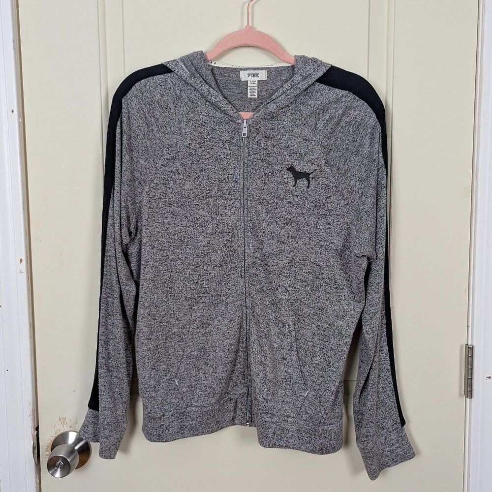 VS Pink| Grey Zip-up Hoodie Size Small